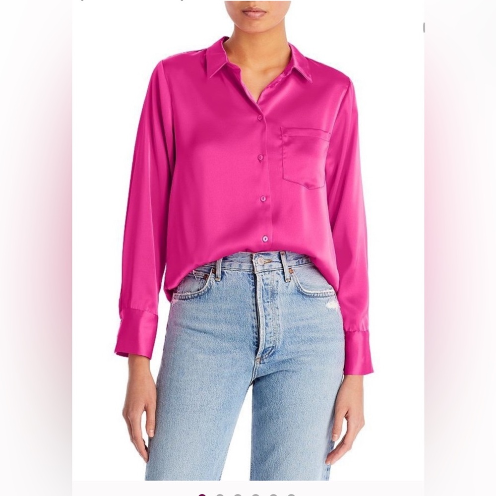 Aqua Fuchsia Button-Down Shirt